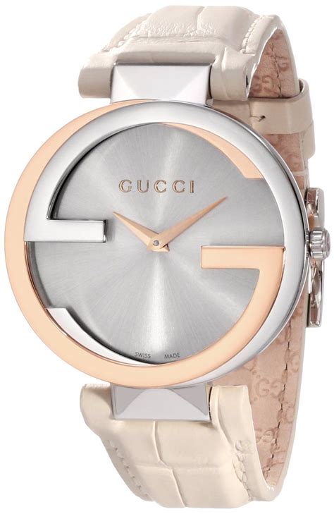 women's g-gucci alligator leather white mother of pearl dial straps|Gucci Watches for Women .